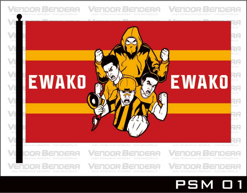 Desain Bendera Fans PSM Makassar