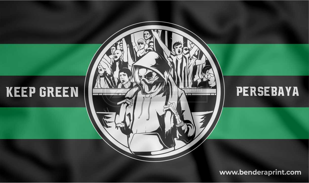 Desain Bendera Fans Persebaya bonek